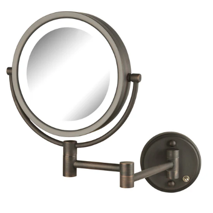 Picture of Jerdon Style Lighted Wall Mount Mirrors 8.5", 8X-1X LED Lighted Wall Mirror, Extends 13.5", Bronze Finish,  HL88BZL