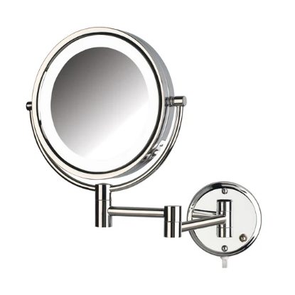 Picture of Jerdon Style Lighted Wall Mount Mirrors 8.5", 8X-1X LED Lighted Wall Mirror, Extends 13.5", Chrome Finish HL88CL