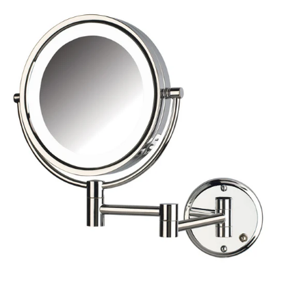 Picture of Jerdon Style Lighted Wall Mount Mirrors 8.5". 8X-1X LED Lighted Wall Mirror, Extends 13.5", Chrome Finish, Direct Wire  HL88CLD