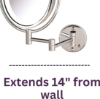 Picture of Jerdon Style Lighted Wall Mount Mirrors 8" x 10" Oval, 5X,1X Lighted Wall Mount , Chrome   HL9516C