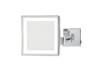 Picture of Jerdon Style Lighted Wall Mount Mirrors 8" x 8" 5X LED Lighted Wall Mount Mirror, Extends 16", Chrome  JRT885CLD