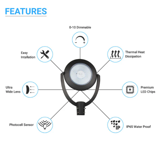 Picture of Garden Lights LED Post Top Light With Photocell