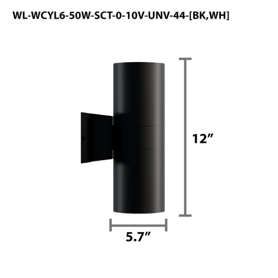 Picture of LED Architectural Wall Mount Cylinder Light Up or Down