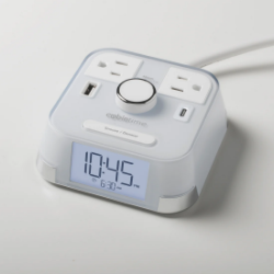 Picture of Cubietime Simple Day Alarm Clock White with Surege Protection