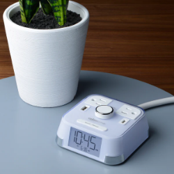 Picture of Cubietime Simple Day Alarm Clock White with Surege Protection