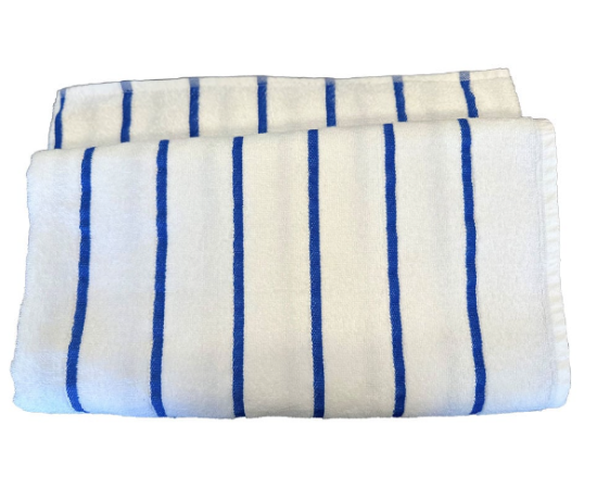 Picture of Nautique Stripe Towel - 30x64 Blue & White Horizontal Stripe 90% Cotton/10% Polyester (3 DZ Pack)