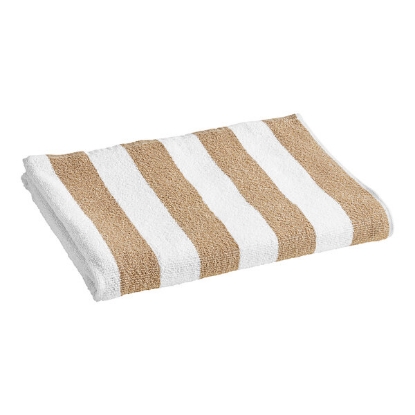 Picture of Playa Cabana Pool Towel Collection – Tan Stripe, 30x60, Premium Cotton Blend, Pack of 3