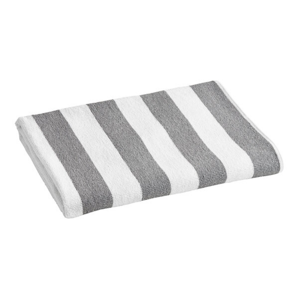 Picture of Playa Cabana Pool Towel Collection – Grey Stripe, 30x60, Soft Cotton Blend, Pack of 3