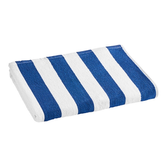 Picture of Playa Cabana Pool Towel Collection – Royal Blue Stripe, 30x60, Luxurious Cotton Blend, Pack of 3