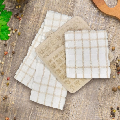 Picture of PREMIUM KITCHEN DISHCLOTH 100% Ringspun Cotton Vat Yarn Dyed Checks  CTN Pack of 25 DZ