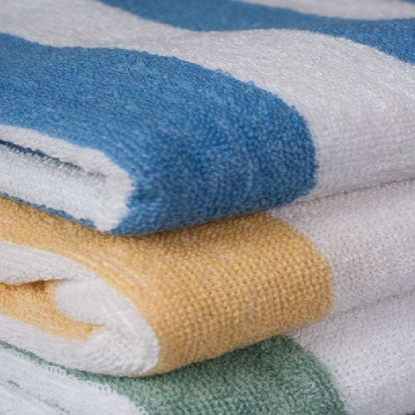 Picture of CABANA POOL TOWELS 35 x 70 20.00 lb  100% 2 Ply Ringspun Cotton Yarn Vat Dyed 2x2 Cabana CTN pack of 1 DZ