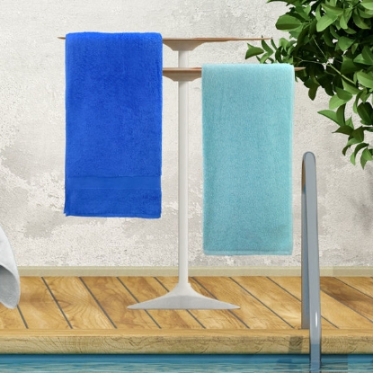 Picture of BLUE BEACH TOWEL 27 x 54,12.00 lb 100% Ringspun Terry Towel Reactive Dyed CTN pack of 3 DZ