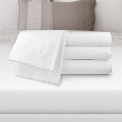 Picture of Superblend Twin Flat Sheet 66x108 – 60% Cotton/40% Polyester, T200 Mercerized, 1 DZ Pack