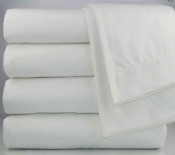 Picture of Satin Queen Flat Sheet 90x115 – 60% Cotton/40% Polyester, 2” Top Hem, 1” Bottom Hem, 1 DZ Pack