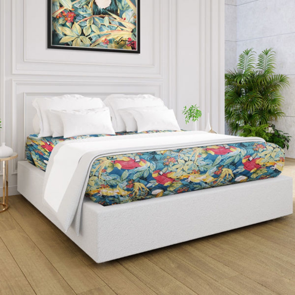 Picture of Printed Tropical Kiwi Bedspread Twin 81x110 – 52% Cotton/48% Polyester, Pack of 4 EA