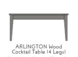 Picture of  Arlington Wood  Table (4) Legs