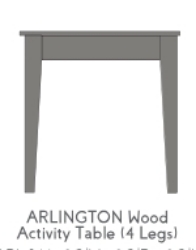 Picture of  Arlington Wood  Table (4) Legs