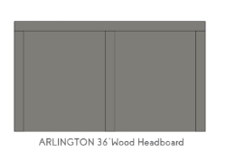 Picture of   Arlington Wood Headboard 36" Height