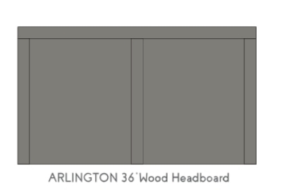 Picture of   Arlington Wood Headboard 36" Height