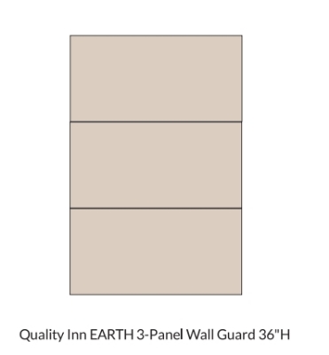 Picture of   Earth 3 Panel Wall Guard 36" Height