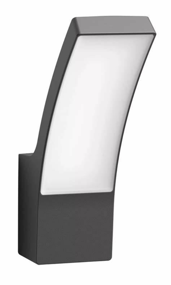 Picture of Black Curved LED Wall Light Diecast Aluminium Opal Diffuser 4000k IP54 LED / Post Lights (M-2791C)