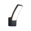 Picture of Black Curved LED Wall Light Diecast Aluminium Opal Diffuser 4000k IP54 LED / Post Lights (M-2791C)