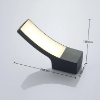 Picture of Black Curved LED Wall Light Diecast Aluminium Opal Diffuser 4000k IP54 LED / Post Lights (M-2791C)