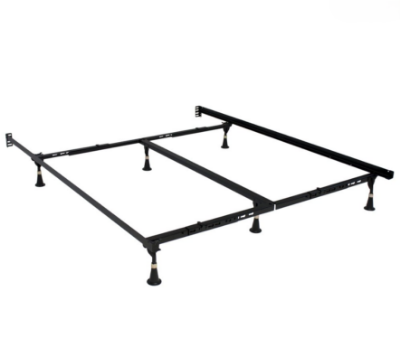 Picture of Hollywood Bed Frame Company Premium Lev-R-Lock Bed Frame - 7 1/4" Glides, Twin XL/Full XL/Queen, Black