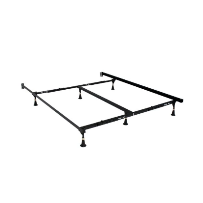 Picture of Hollywood Bed Frame Company Lev-R-Lock® Bed Frame - Queen/King/Hotel King, 7 1/4" Glides, Black