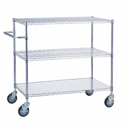 Picture of Triple Shelf Utility Cart w/ Solid Bottom 18" x 36"