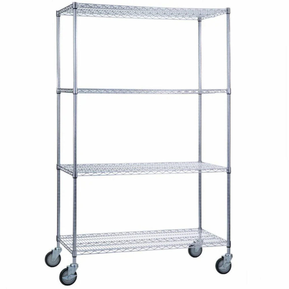 Picture of Rolling Wire Shelving Cart 18 x 36 x 78 With Wire Shelves