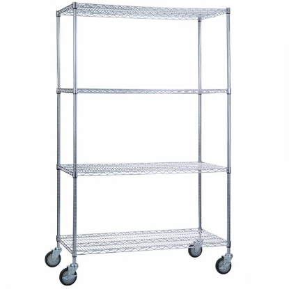 Picture of Rolling Wire Shelving Cart 18 x 36 x 78 With Wire Shelves