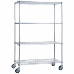 Picture of Rolling Wire Shelving Cart 18 x 48 x 78 With Wire Shelves