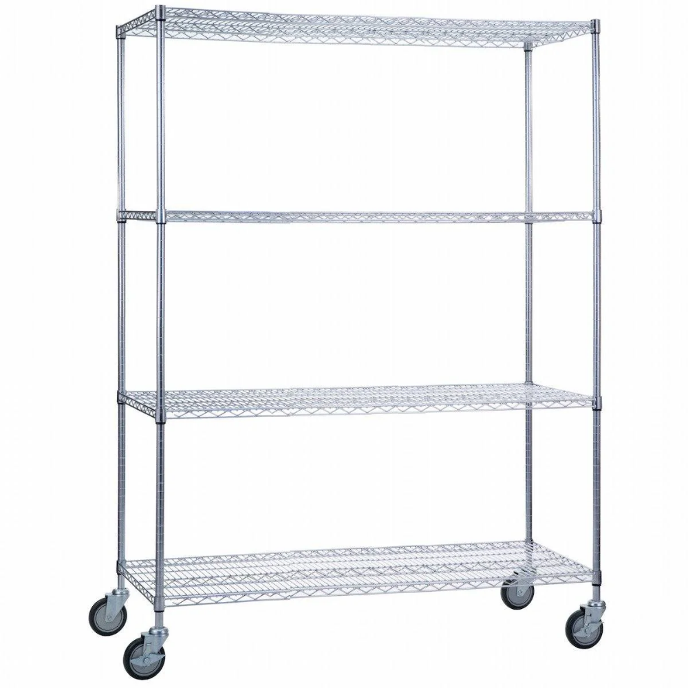 Picture of Rolling Wire Shelving Cart 18 x 60 x 78 With Wire Shelves