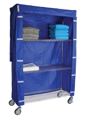 Picture of Short Rolling Wire Shelving Cart Nylon Cover 24x36x68