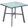 Picture of Edgemont Collection Commercial Aluminum 30" Square Glass Top Table