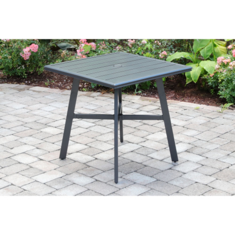 Picture of Edgemont Collection Commercial Aluminum 30" Square Slat Top Table