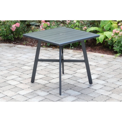 Picture of Edgemont Collection Commercial Aluminum 30" Square Slat Top Table