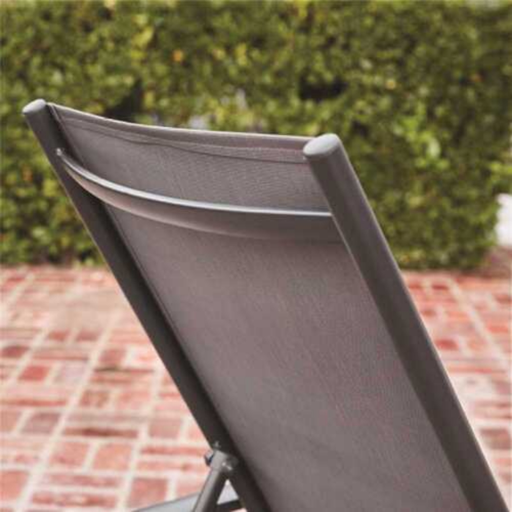 Picture of Cape Soleil Santorini Aluminum Sling Chaise Lounge Chair Grey/Grey