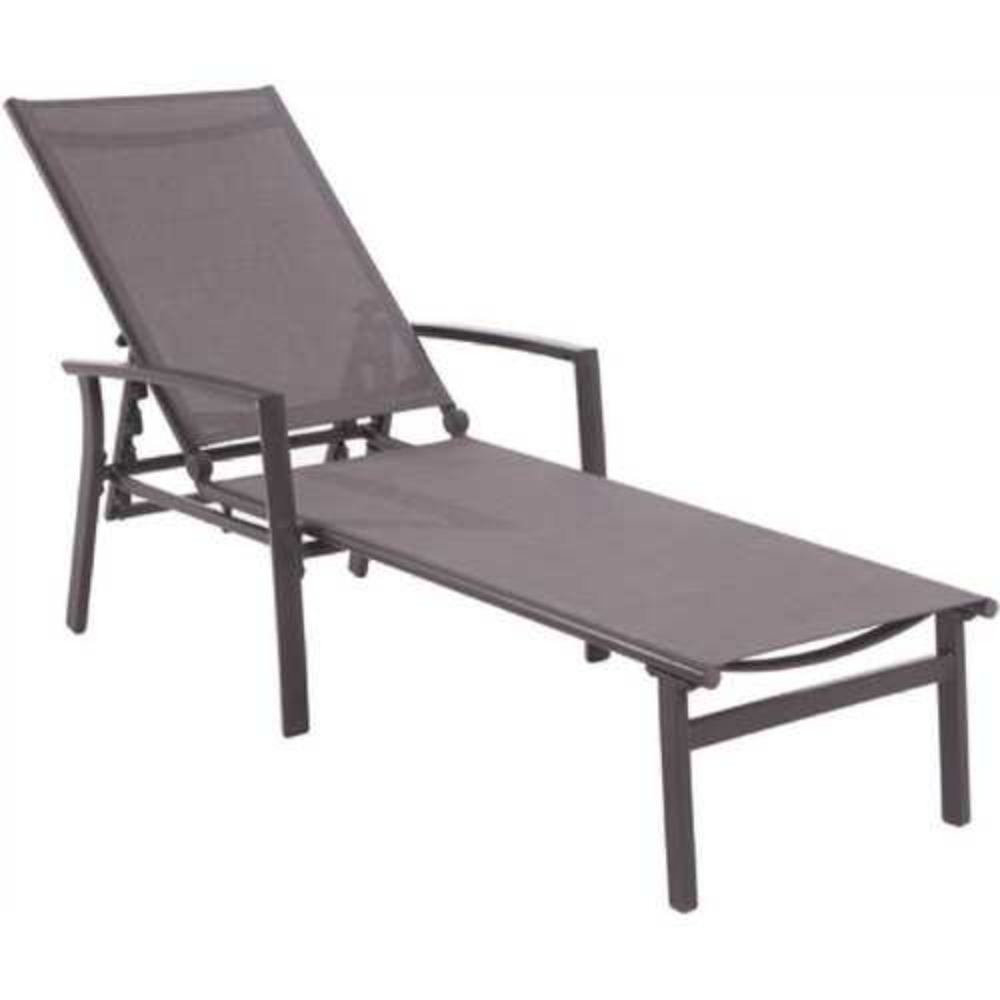 Picture of Cape Soleil Santorini Aluminum Sling Chaise Lounge Chair Grey/Grey