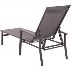 Picture of Cape Soleil Santorini Aluminum Sling Chaise Lounge Chair Grey/Grey