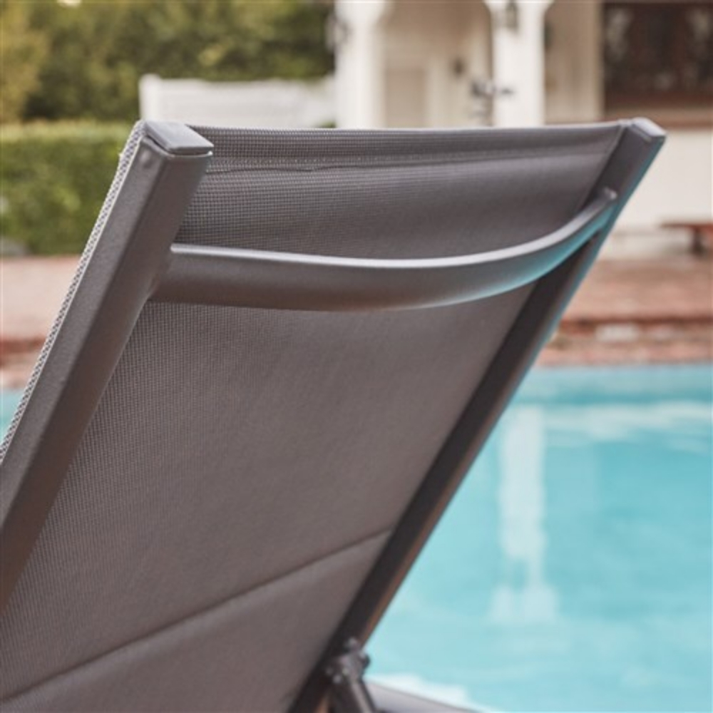 Picture of Cape Soleil Santorini Aluminum Padded Sling Chaise Lounge Chair