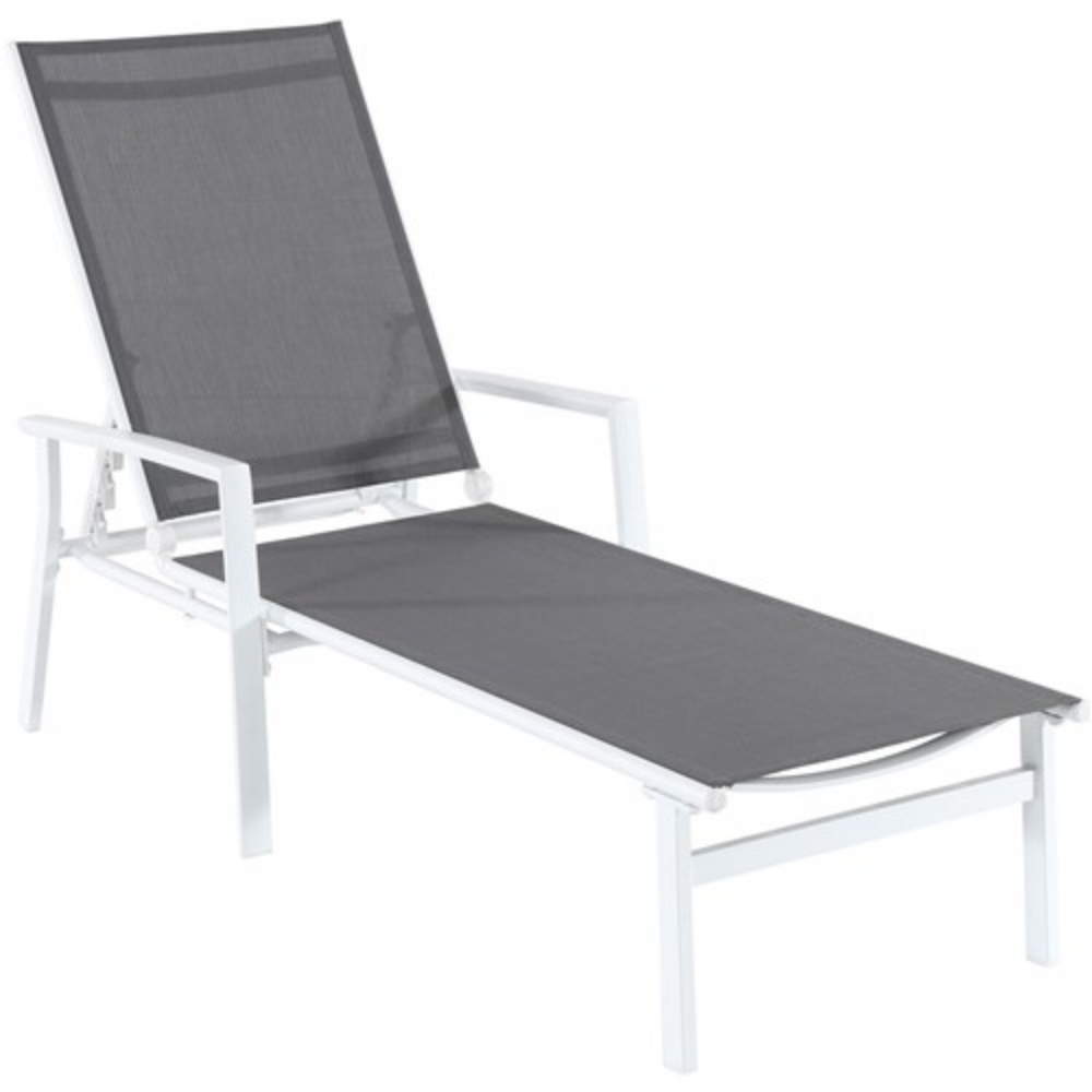 Picture of Cape Soleil - Santorini Aluminum Sling Chaise Lounge Chair Grey/White