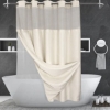 Picture of SHOWER CURTAINS with 12" Sheer Voile Window 100% Polyester White