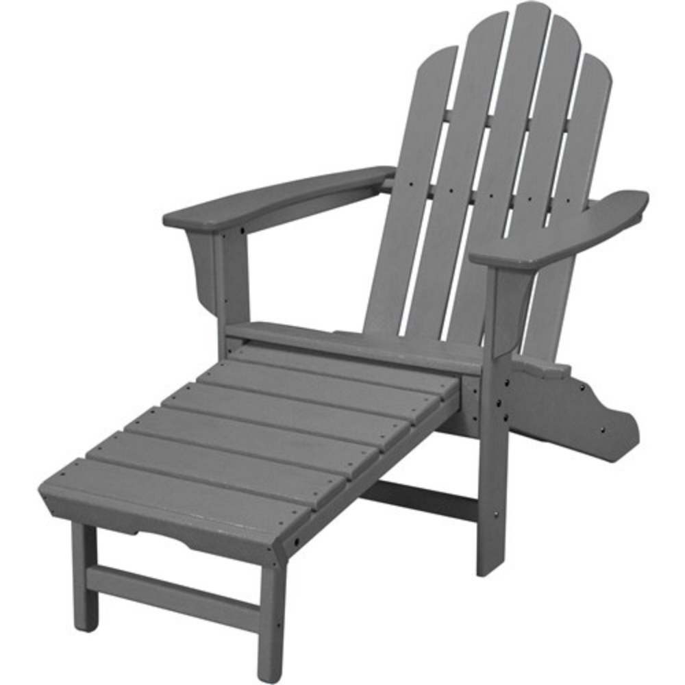 Picture of Cape Soleil - Verde Adirondack Chair w/ Attached Ottoman Grey