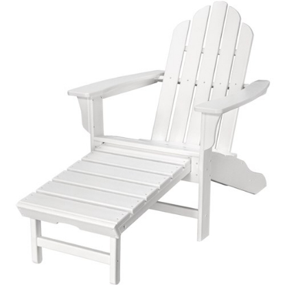 Picture of Cape Soleil - Verde Adirondack Chair w/ Attached Ottoman White