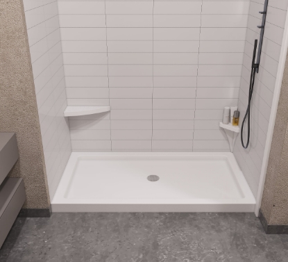 Picture of Universal Center Drain Finish with MATTE OR GLOSSY, ANTI SLIP Shower Pans