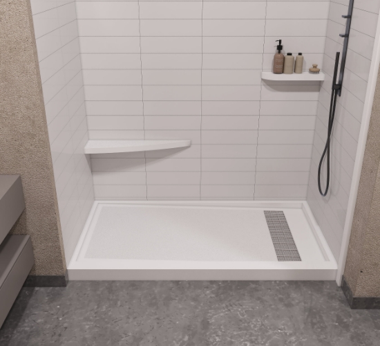 Picture of 8½” Trench Drain Finish with MATTE OR GLOSSY, ANTI SLIP Shower Pans