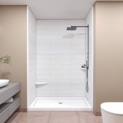 Picture of Stacked Linear Essence Textured Matte finish Shower Panels