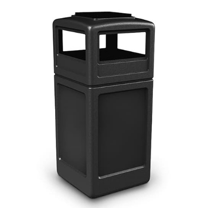 Picture of PolyTec™ 42-Gallon Square Bin with Ashtray Lid